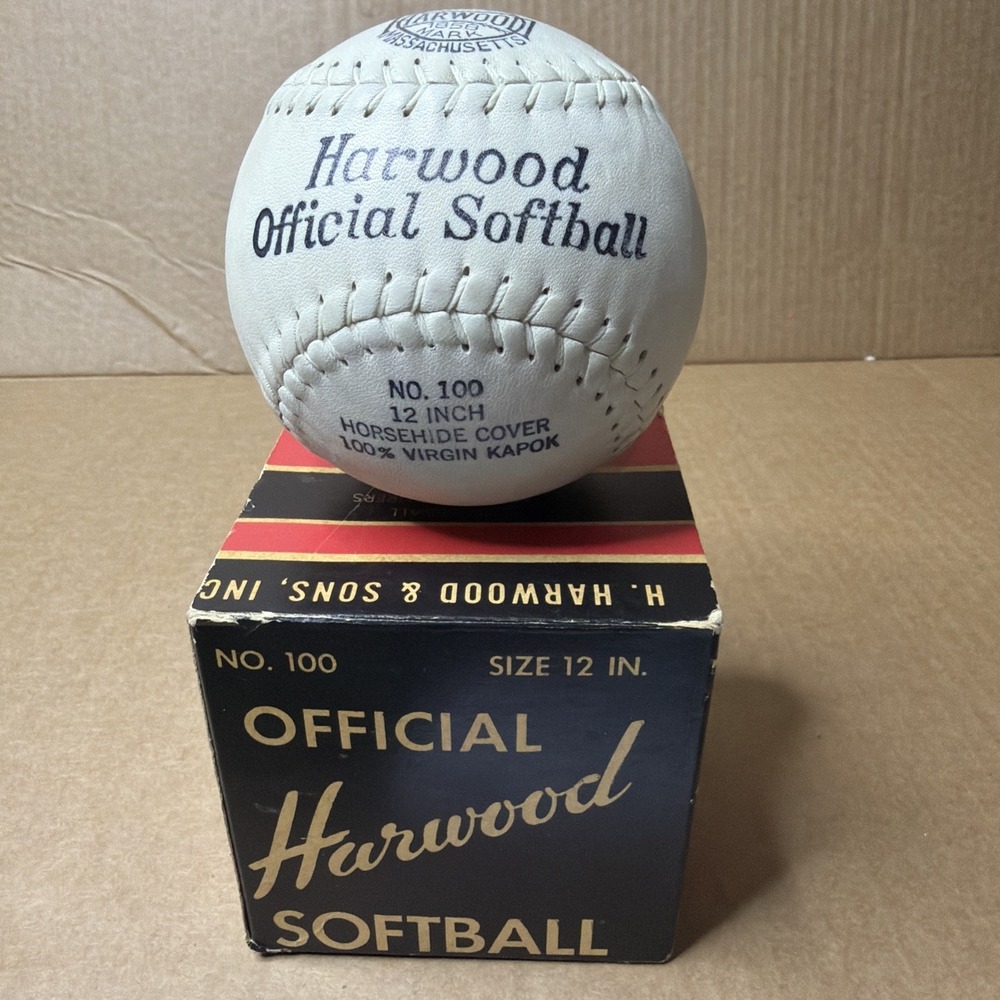 Vintage Harwood ASA Approved Tournament Official Softball Harwood 100-N12"